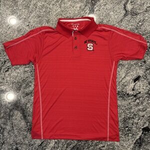 NC State Wolfpack Polo Shirt‎ Size Small Red Champion  NCAA North Carolina State